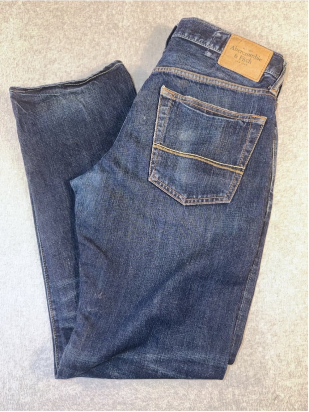 Abercrombie Fitch Slim Straight Jeans Men 31x30 Dark Wash Y2K Denim